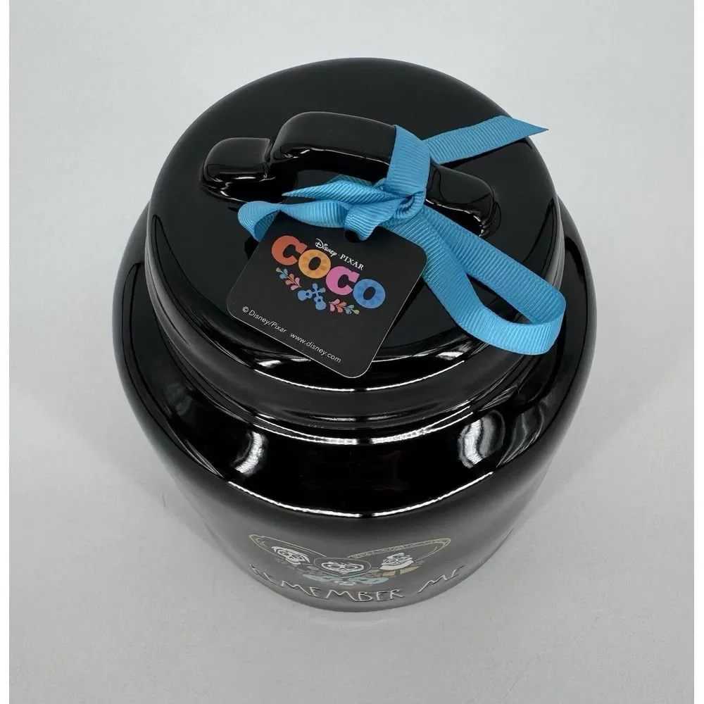 Rae Dunn Coco Disney Pixar Black‎ Large Ceramic Brand New Remember Me Canister
